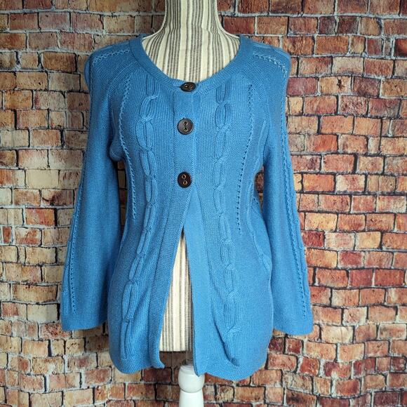 Eddie Bauer Y2K Chunky Cardigan Sweater Size M - Picture 1 of 9